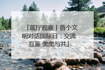 蓝厅观察丨首个文明对话国际日：交流互鉴 美美与共