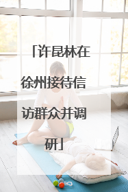 许昆林在徐州接待信访群众并调研
