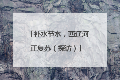 补水节水，西辽河正复苏（探访）