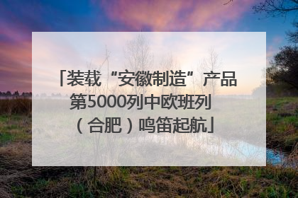 装载“安徽制造”产品 第5000列中欧班列（合肥）鸣笛起航