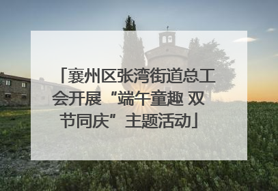 襄州区张湾街道总工会开展“端午童趣 双节同庆”主题活动