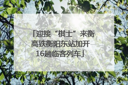 迎接“棋士”来衡 高铁衡阳东站加开16趟临客列车