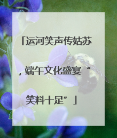 运河笑声传姑苏，端午文化盛宴“笑料十足”
