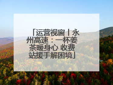 运营视窗丨永州高速：一杯姜茶暖身心 收费站援手解困境