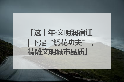 这十年·文明润宿迁｜下足“绣花功夫”，精雕文明城市品质