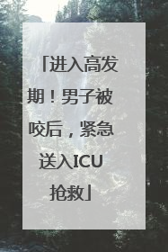 进入高发期！男子被咬后，紧急送入ICU抢救