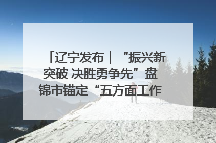 辽宁发布｜“振兴新突破 决胜勇争先”盘锦市锚定“五方面工作”力争全年地区生产总值增长5.5%左右