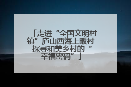 走进“全国文明村镇”庐山西海上畈村 探寻和美乡村的“幸福密码”