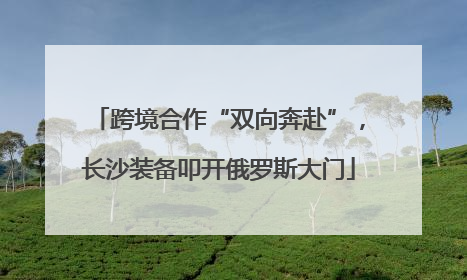 跨境合作“双向奔赴”，长沙装备叩开俄罗斯大门
