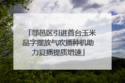 鄠邑区引进首台玉米品字摆放气吹播种机助力夏播提质增速