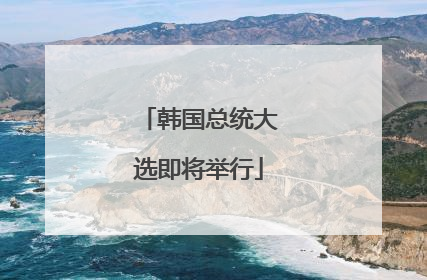 韩国总统大选即将举行
