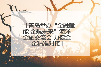 青岛举办“金融赋能 企航未来”海洋金融交流会 力促金企精准对接
