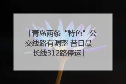 青岛两条“特色”公交线路有调整 昔日最长线312路停运