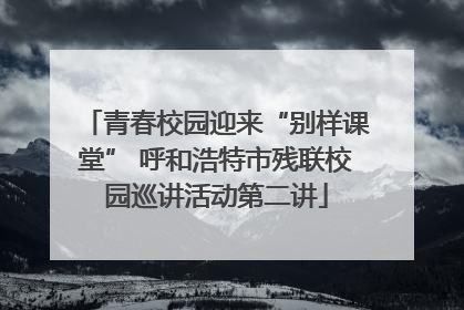 青春校园迎来“别样课堂” 呼和浩特市残联校园巡讲活动第二讲