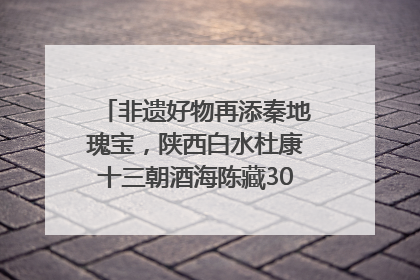 非遗好物再添秦地瑰宝，陕西白水杜康十三朝酒海陈藏30年别具一格