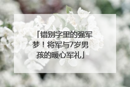 错别字里的强军梦！将军与7岁男孩的暖心军礼