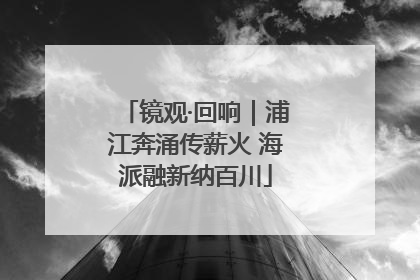 镜观·回响｜浦江奔涌传薪火 海派融新纳百川