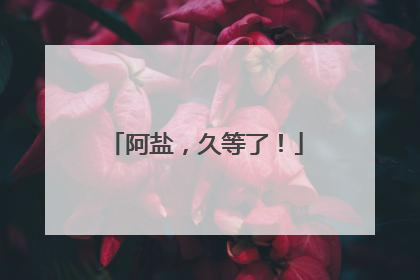 阿盐，久等了！