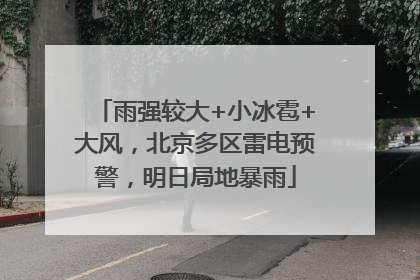 雨强较大+小冰雹+大风，北京多区雷电预警，明日局地暴雨