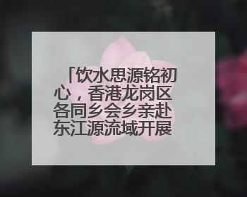 饮水思源铭初心，香港龙岗区各同乡会乡亲赴东江源流域开展国情研学活动