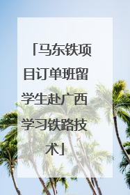 马东铁项目订单班留学生赴广西学习铁路技术
