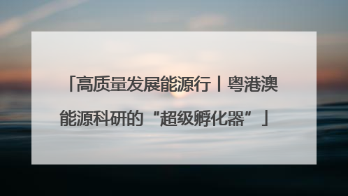 高质量发展能源行丨粤港澳能源科研的“超级孵化器”