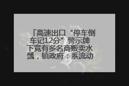 高速出口“停车倒车记12分”警示牌下竟有多名商贩卖水瓢，镇政府：系流动摊位，已多次劝离