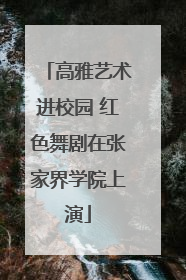 高雅艺术进校园 红色舞剧在张家界学院上演