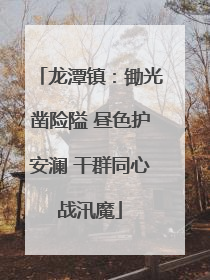 龙潭镇：锄光凿险隘 昼色护安澜 干群同心战汛魔
