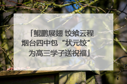 鲲鹏展翅 饺飨云程 烟台四中包“状元饺” 为高三学子送祝福