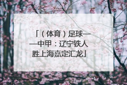 （体育）足球——中甲：辽宁铁人胜上海嘉定汇龙