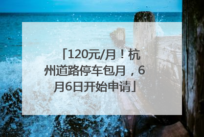 120元/月！杭州道路停车包月，6月6日开始申请
