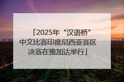 2025年“汉语桥”中文比赛印度尼西亚赛区决赛在雅加达举行
