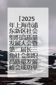 2025年上海市浦东新区社会组织高质量发展大会暨第二届长三角社会组织高质量发展峰会成功举办