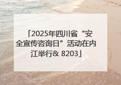2025年四川省“安全宣传咨询日”活动在内江举行& 8203