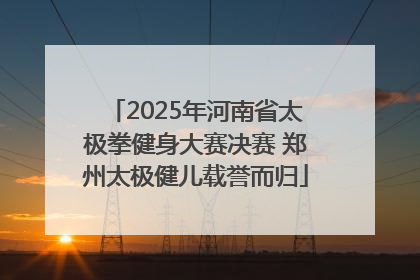 2025年河南省太极拳健身大赛决赛 郑州太极健儿载誉而归