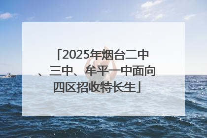 2025年烟台二中、三中、牟平一中面向四区招收特长生