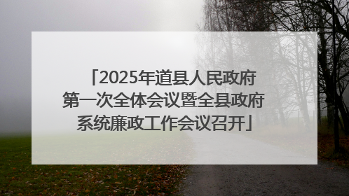 2025年道县人民政府第一次全体会议暨全县政府系统廉政工作会议召开