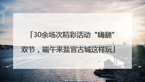 30余场次精彩活动“嗨翻”双节，端午来盐官古城这样玩