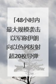 48小时内最大规模袭击 以军称伊朗向以色列发射超20枚导弹