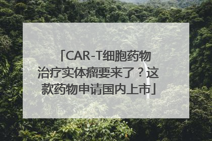 CAR-T细胞药物治疗实体瘤要来了？这款药物申请国内上市