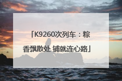 K9260次列车：粽香飘散处 铺就连心路