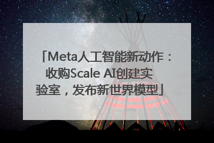 Meta人工智能新动作：收购Scale AI创建实验室，发布新世界模型